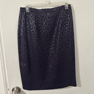 Leopard Print Black Skirt